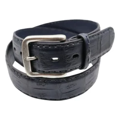 Bælter^Paolo Vitale Crocodile Belt Blå