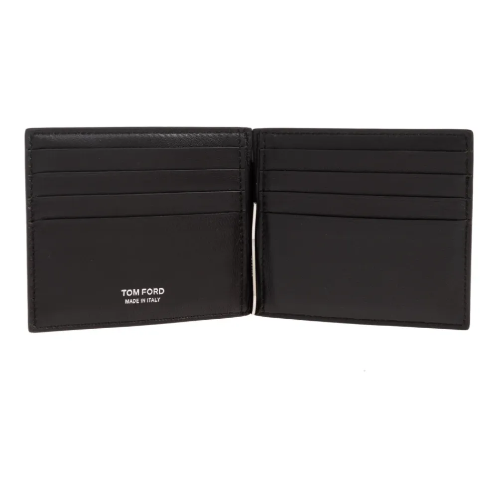Punge & Kortholder<Tom Ford Crocodile Leather Wallet Brun