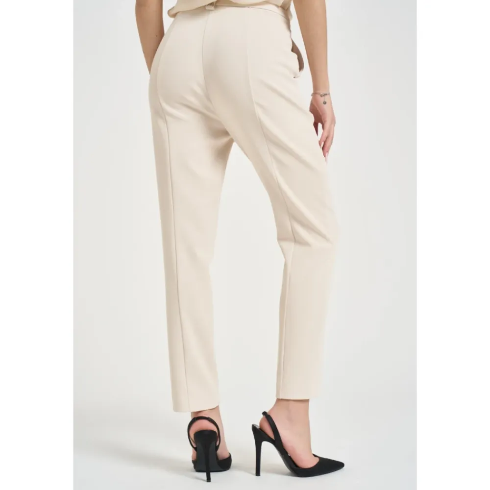 Bukser<Patrizia Pepe Cropped Trousers Beige