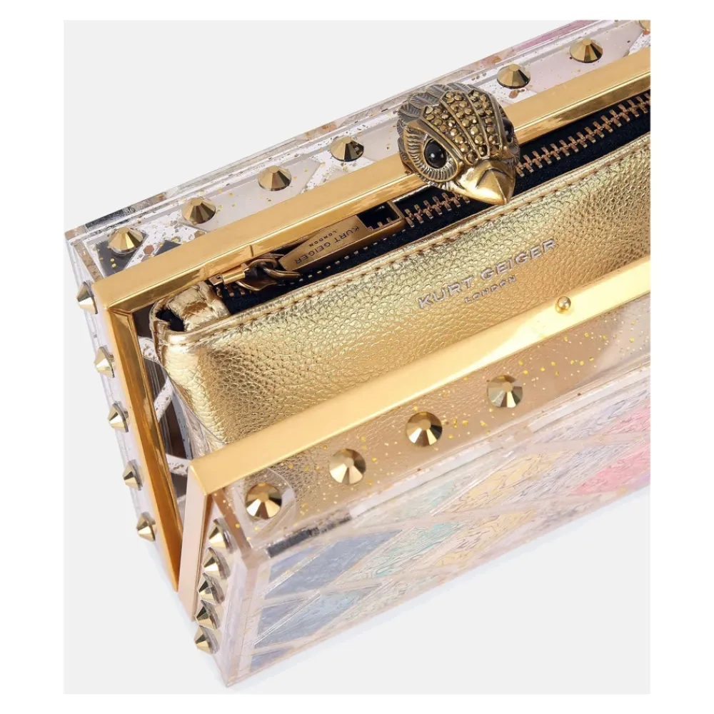 Clutch<Kurt Geiger Crystal Quilt Box Clutch Multifarvet