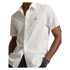 Skjorter^Ralph Lauren Custom Fit Seersucker Skjorte Hvid