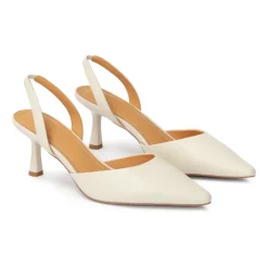 Pumps|Stiletter^Kazar Cutout pumps med åben top og åbne hæle Hvid