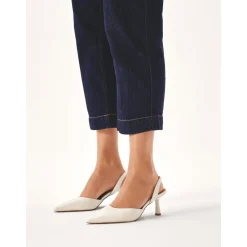Pumps|Stiletter^Kazar Cutout pumps med åben top og åbne hæle Hvid