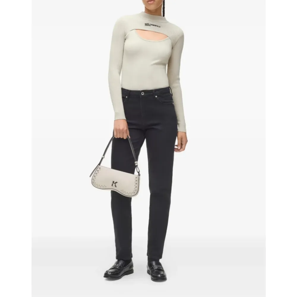 Striktrøjer & Sweatere<Karl Lagerfeld Cutout Sweater Beige