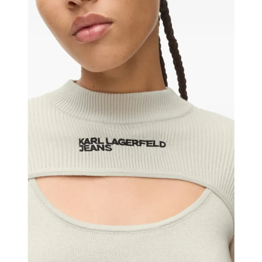 Striktrøjer & Sweatere<Karl Lagerfeld Cutout Sweater Beige
