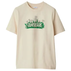 T-Shirts<Burberry Daisy Logo Print Bomulds T-shirt Beige
