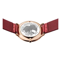 Ure^BERING Dameur Ultra Slim 29 mm Mesh Armbånd 15729-363 Rød