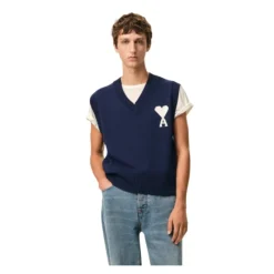 Strik^Ami Paris De Coeur Ærmeløs Sweater Blå