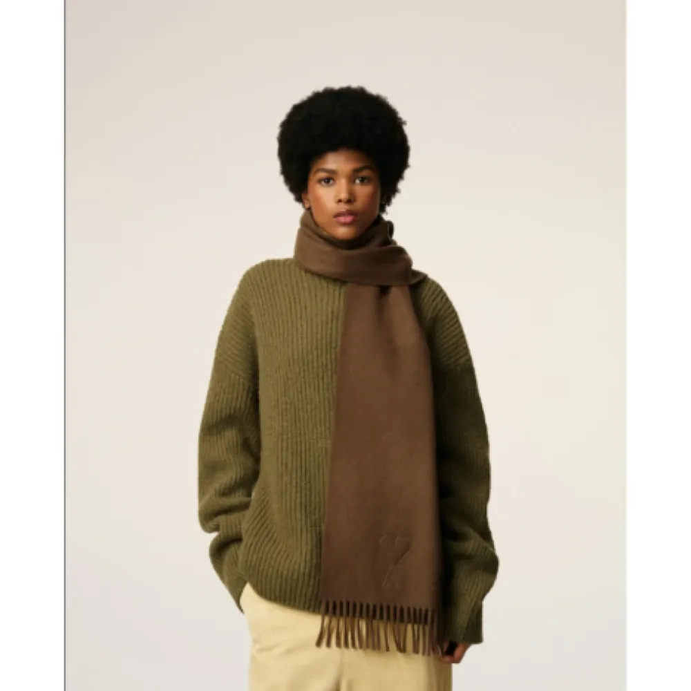 Tørklæder^Ami Paris De Coeur Scarf Brun