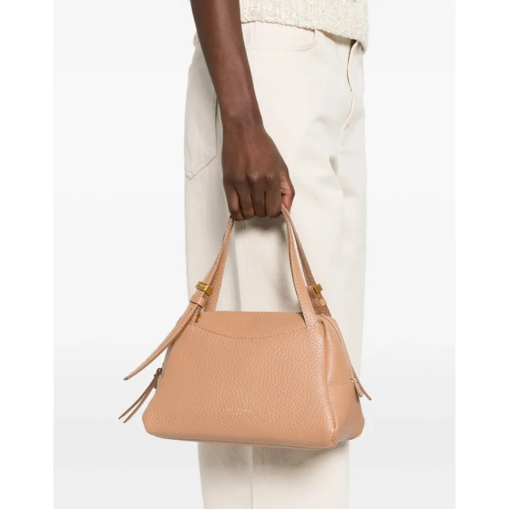 Bæltetasker^Gianni Chiarini DEA Maxi Grain Læder Tote Taske Beige