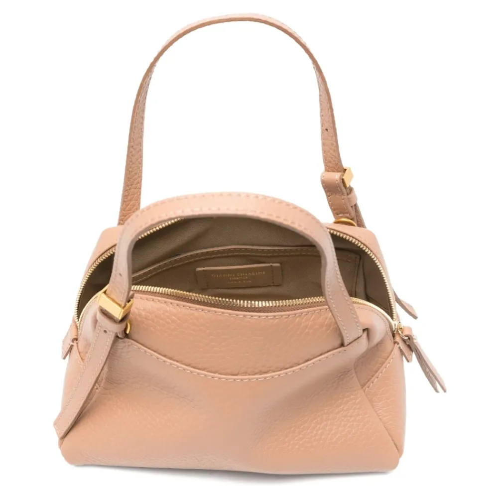 Bæltetasker^Gianni Chiarini DEA Maxi Grain Læder Tote Taske Beige