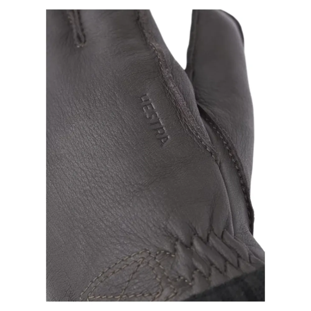 Handsker<Hestra Deerskin Primaloft Rib Handsker, Mørke Brun
