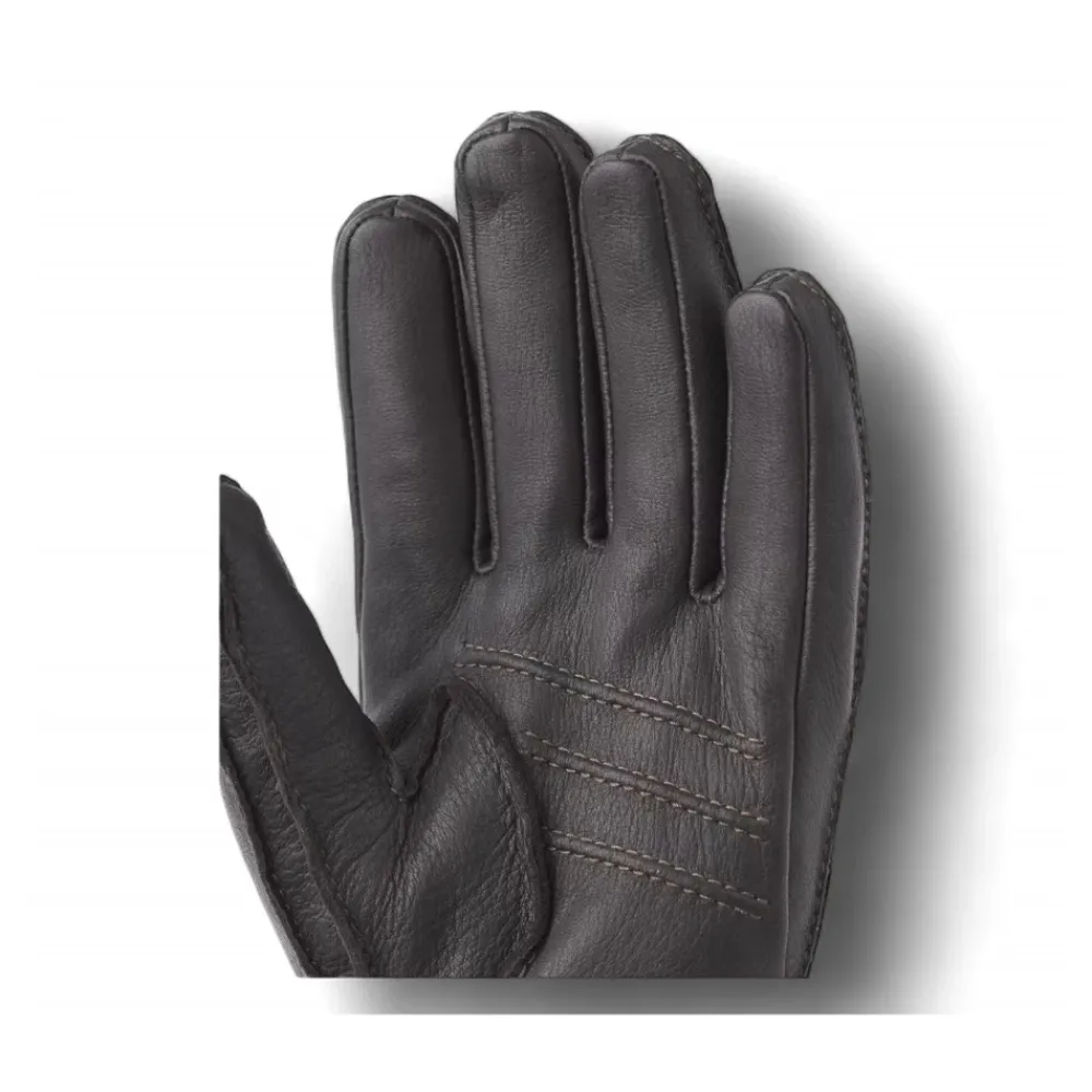 Handsker<Hestra Deerskin Primaloft Rib Handsker, Mørke Brun