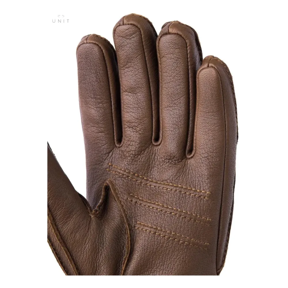 Handsker^Hestra Deerskin Primaloft Rib Handske, Brun