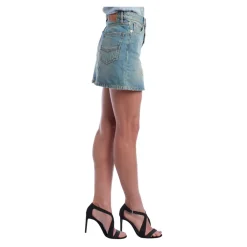 Nederdele^Zadig & Voltaire Denim Mini Nederdel med Distressed Effekt Blå