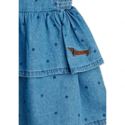 Kjoler & Nederdele^Mini Rodini Denim Rullekravekjole Med Stropper Blå