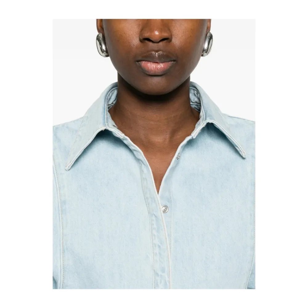 Bluser & Skjorter<Bite Studios Denim Shirt Blå