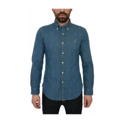 Skjorter<Ralph Lauren Denim Slim Skjorte Blå