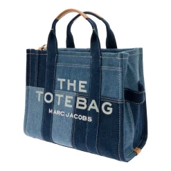 Indkøbstasker^Marc Jacobs Denim Tote Taske med Logo Print Blå