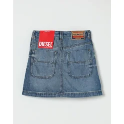 Kjoler & Nederdele^Diesel Denimnederdel med knaplukning foran Blå