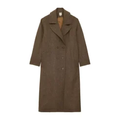 Frakker^Ines de la Fressange Paris Denise Brown Uld Herringbone Frakke Brun