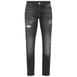 Jeans^Philipp Plein Destroyed Slim Fit Jeans Grå