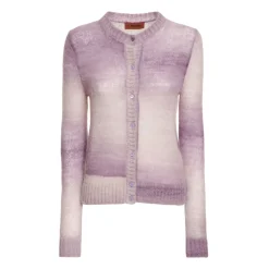 Striktrøjer & Sweatere<Missoni Dégradé Uldblanding Cardigan Lilla