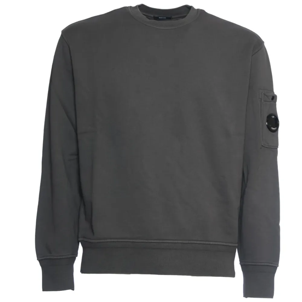 Sweatshirts^C.P. Company Diagonal Fleece Crew Neck Sweatshirt Grå