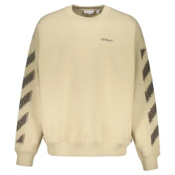 Sweatshirts^Off White Diagonalstribet sweatshirt Beige