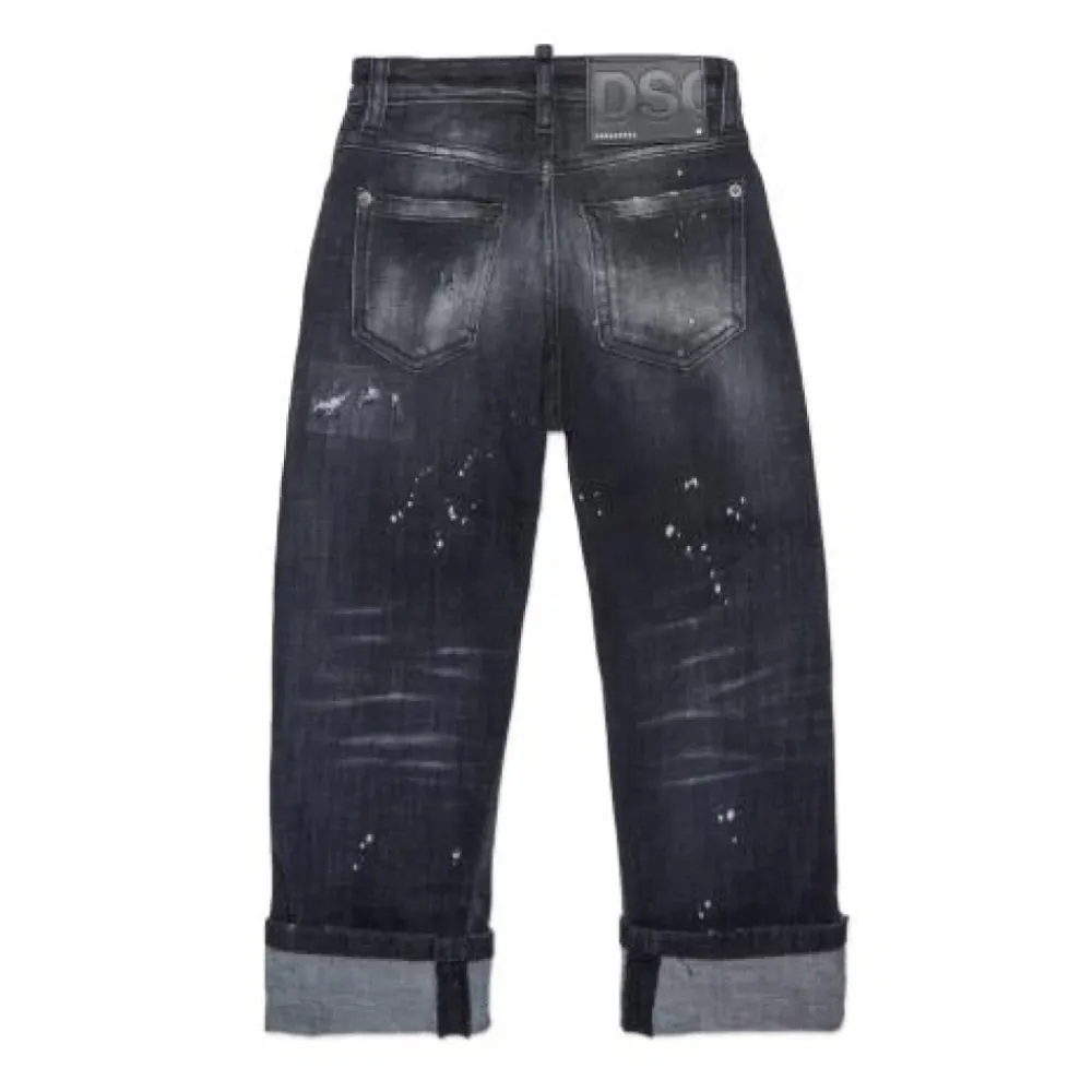Underdele<Dsquared2 Distressed Jeans Sort