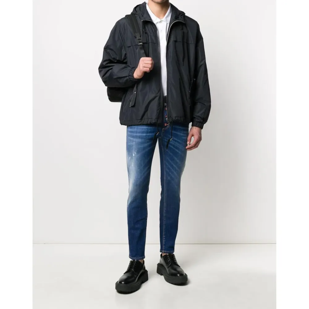 Jeans^Dsquared2 Distressed Slim Fit Jeans Blå