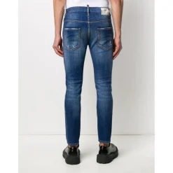 Jeans^Dsquared2 Distressed Slim Fit Jeans Blå