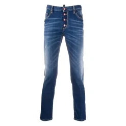 Jeans^Dsquared2 Distressed Slim Fit Jeans Blå