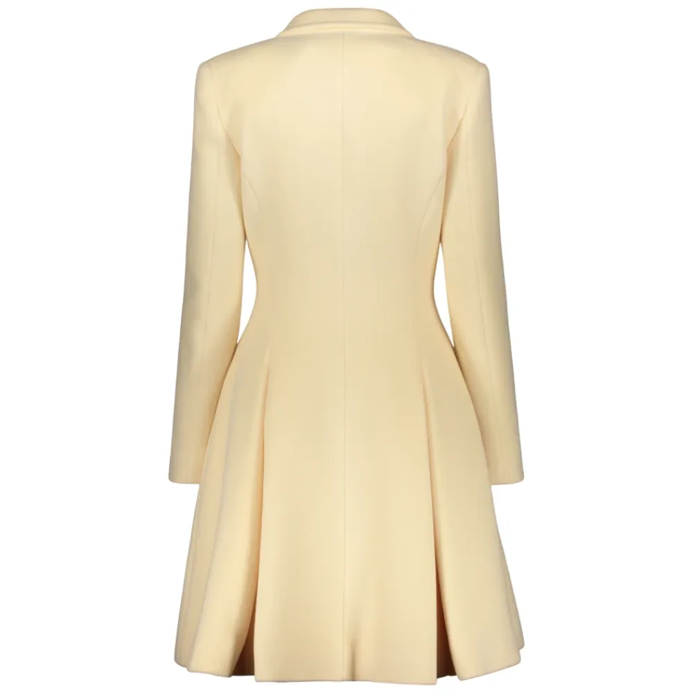 Frakker<Moschino Dobbeltbrystet frakke med reverskrave Beige
