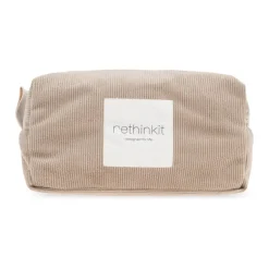 Toilettasker<Rethinkit Studios Dobbeltsidet kosmetiktaske med logo Beige