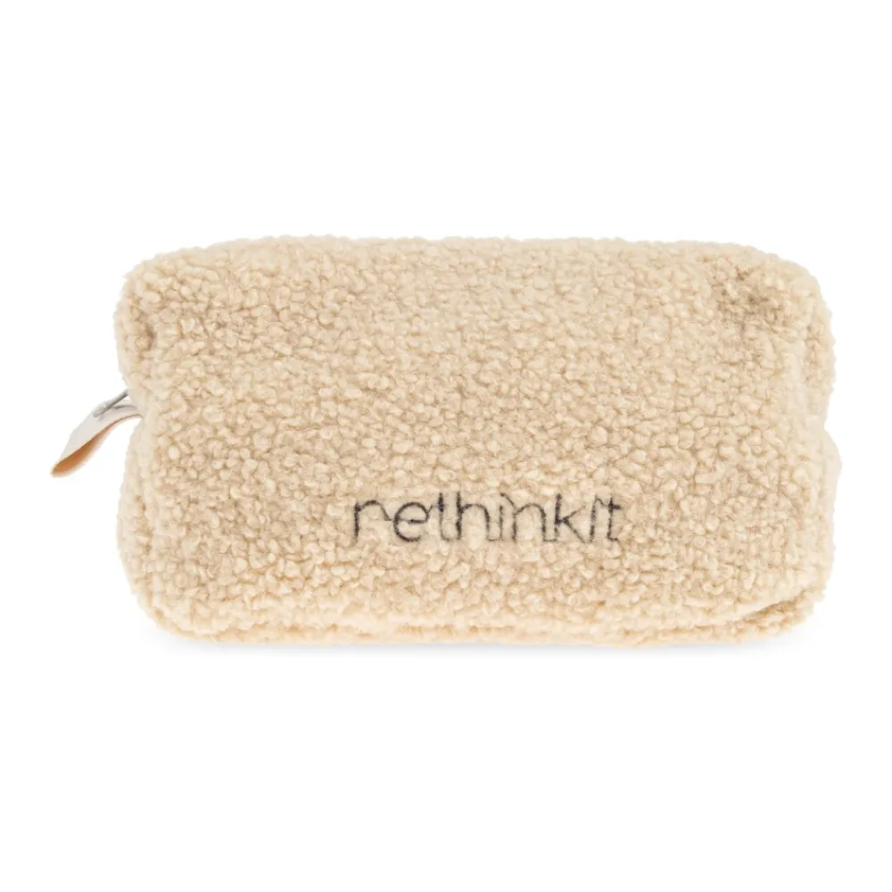 Toilettasker<Rethinkit Studios Dobbeltsidet kosmetiktaske med logo Beige