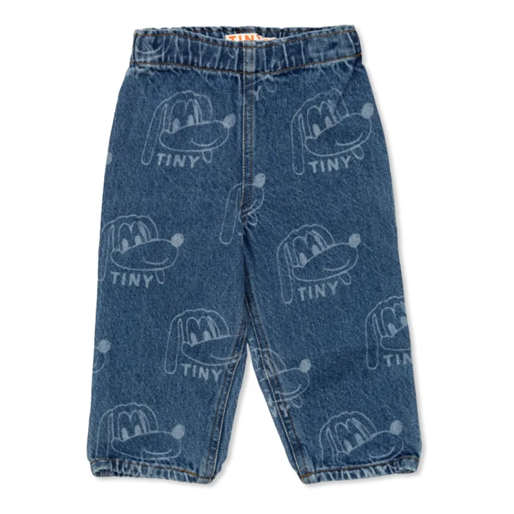 Underdele^Tinycottons Dogs Baby Jeans Blå