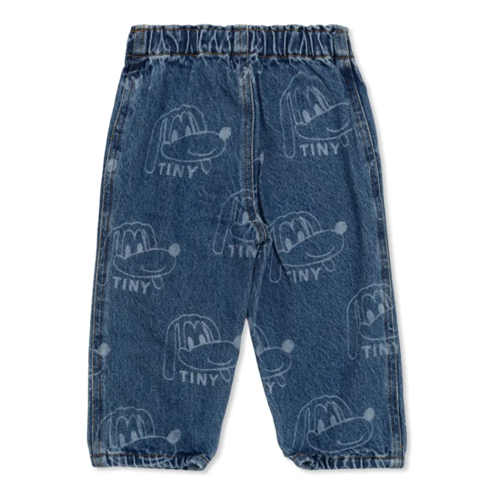 Underdele^Tinycottons Dogs Baby Jeans Blå