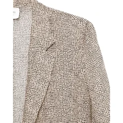 Jakker^Alysi Dot Print Open-Front Blazer Beige