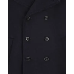 Frakker<Stone Island Double-breasted Pea Coat Blå