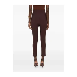 Bukser<Elisabetta Franchi Double-Layer Stretch Crêpe Bukser Brun