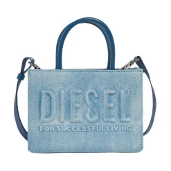 Tasker<Diesel 1DR Iconic Shoulder Bag Blå