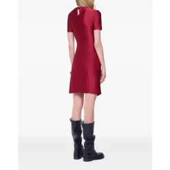 Kjoler^Rabanne Draperet Mini Kjole i Jersey Rød