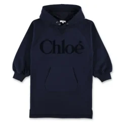 Kjoler & Nederdele^Chloé Dress Fleece Hoodie Logo Blå