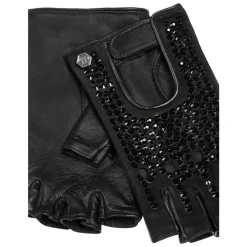 Handsker<Philipp Plein Driver Gloves with Crystals Sort