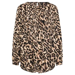 Bluser & Skjorter^Betty Barclay Dyr Print Plisseret Bluse Beige