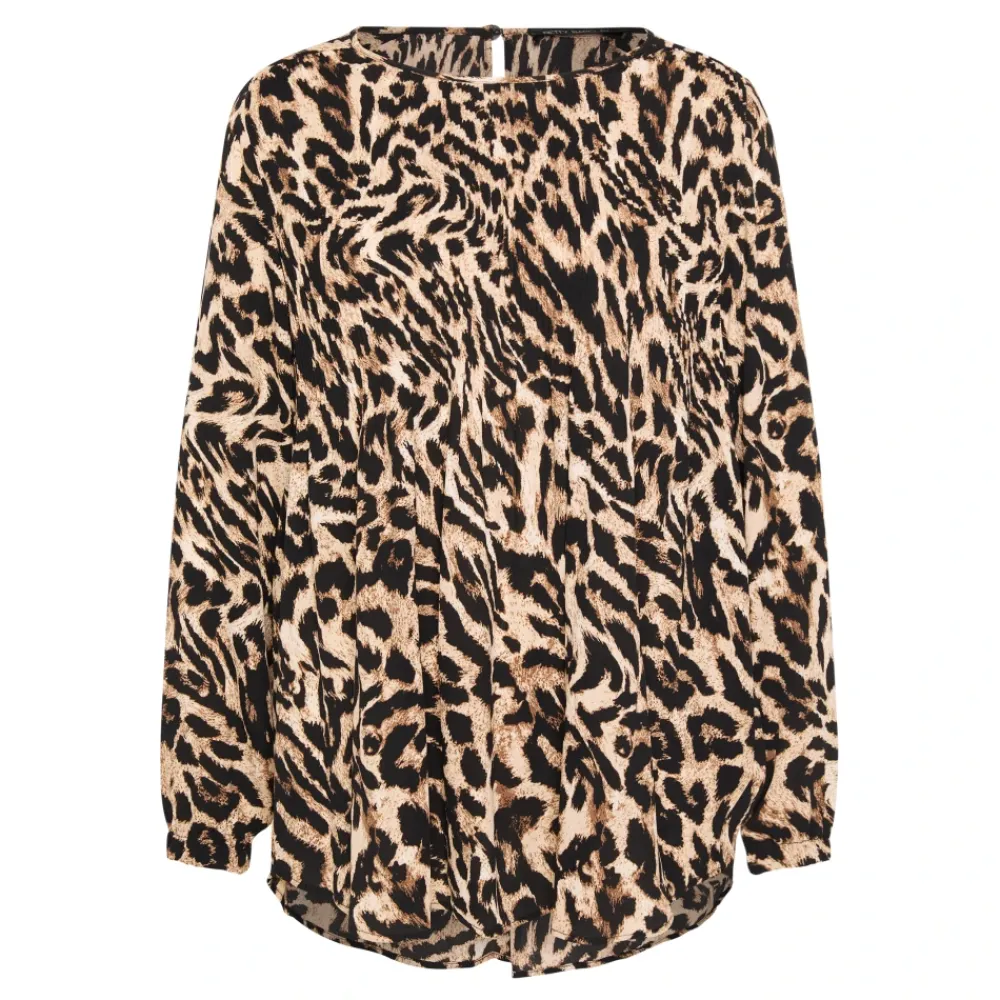 Bluser & Skjorter^Betty Barclay Dyr Print Plisseret Bluse Beige