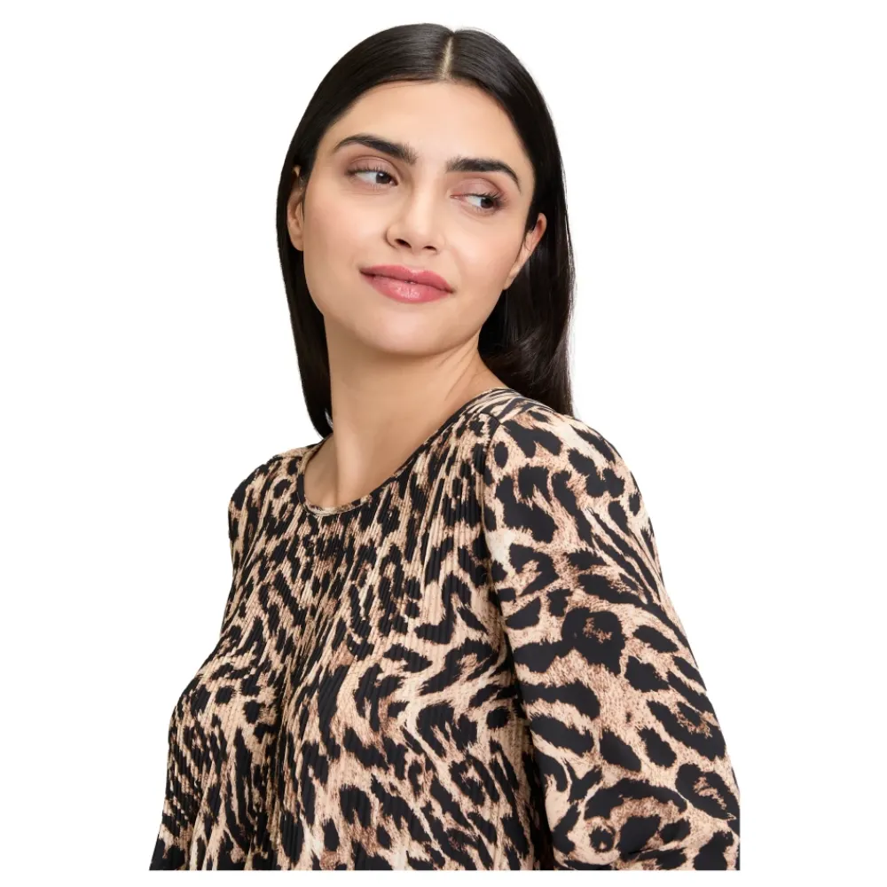 Bluser & Skjorter^Betty Barclay Dyr Print Plisseret Bluse Beige