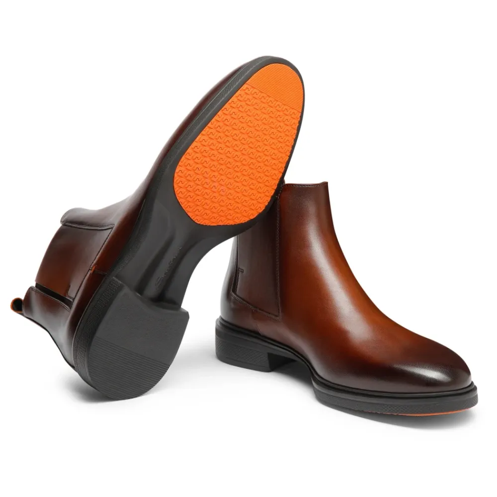Chelsea Boots|Støvler<Santoni Easy Boot Brun