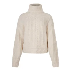 Striktrøjer & Sweatere<Isabel Marant Ecru Kabelstrikket Jumper Beige